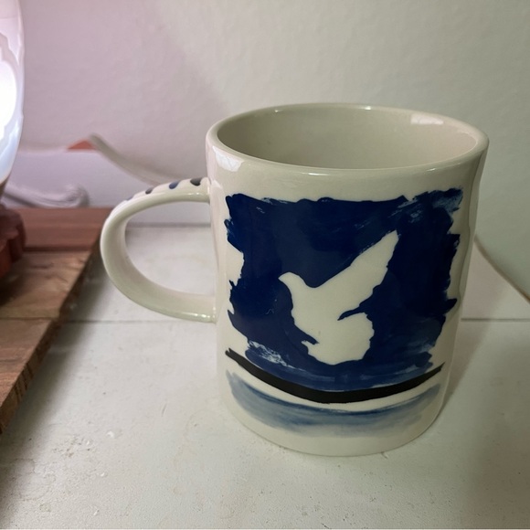 Anthropologie Hotel Magique Cobalt Blue Dove Mug - Picture 2 of 6